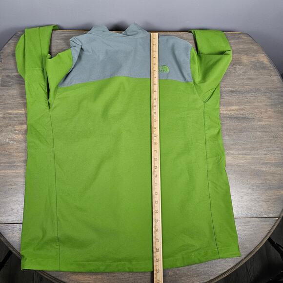 The North Face Men XL Green Gray Soft Shell Jacket Full Zip Outdoor Hiking - Picture 5 of 8